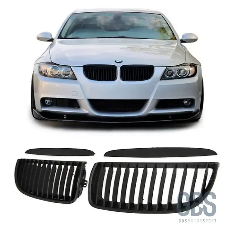 Grilles de Calandre Noir Mat BMW Série 3 E90/E91 Phase 1