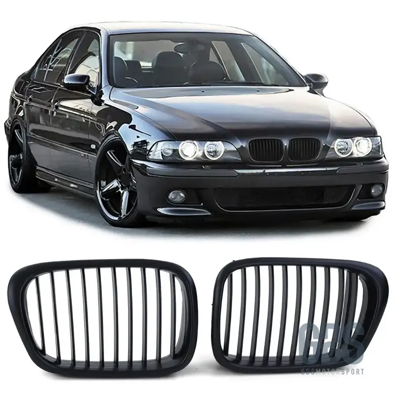 Grilles de calandre NOIR MATE bords larges BMW serie 5 E39 de 1995 a 2003