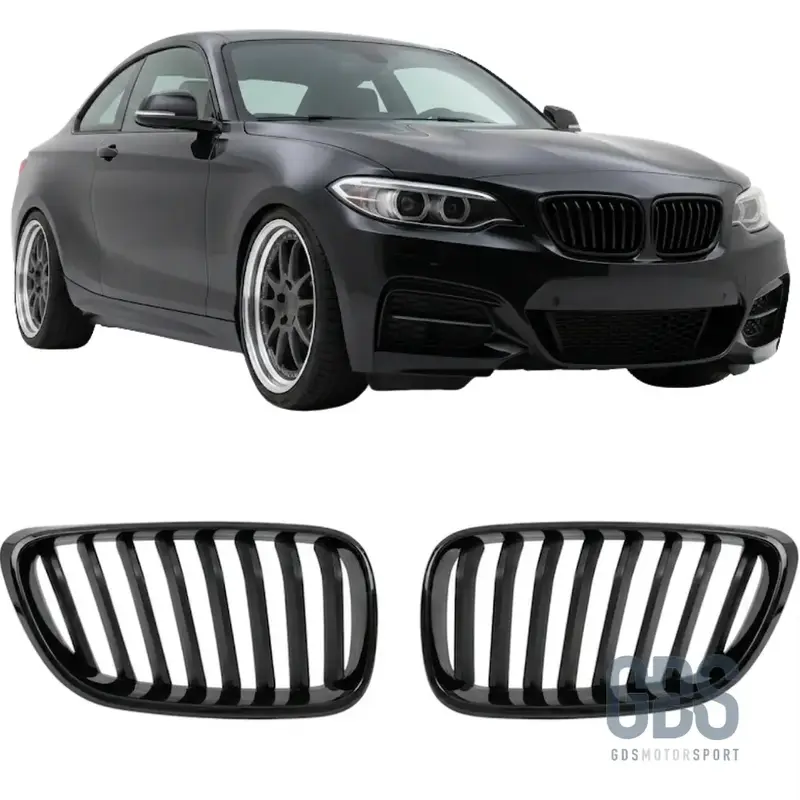 Grilles de Calandre Simple Lame Look M Performance pour BMW Série 2 F22 F23