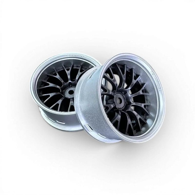 Gris metalisé Cercle + Daisy Centre disque Gun metal (2 pièces)