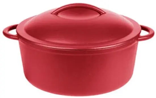 GSW Faitout en fonte 24 cm Rouge Mat - Neuf Outlet
