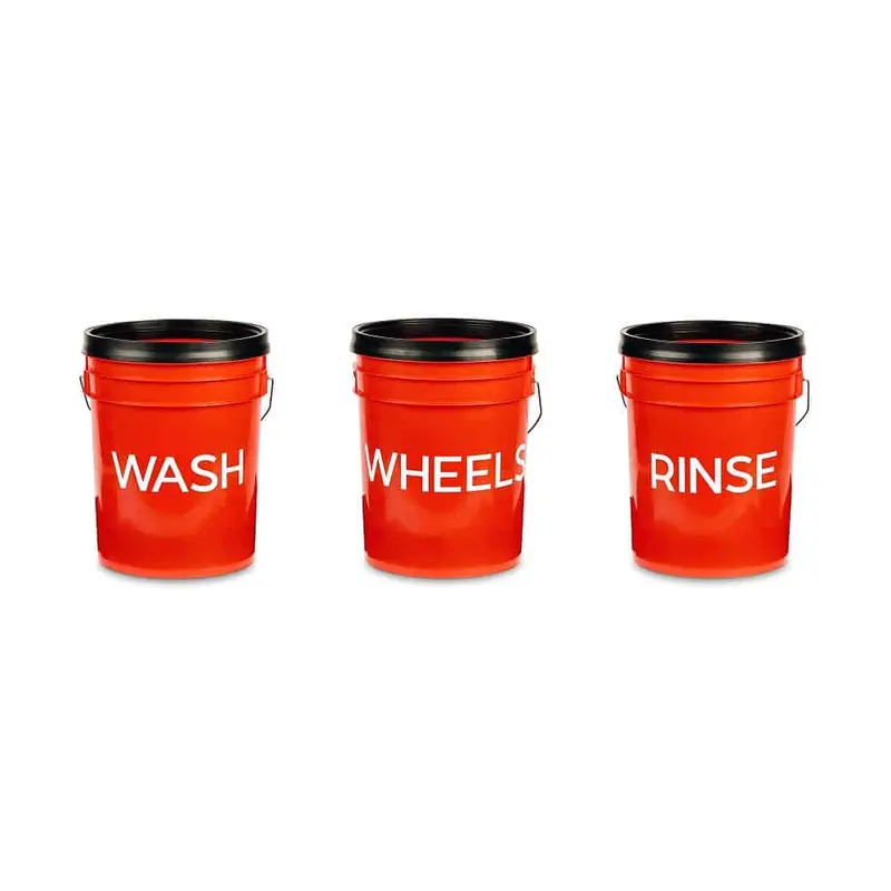 Gtechniq Kit Autocollants Seaux Detailing — Lavage, Rinçage & Roues