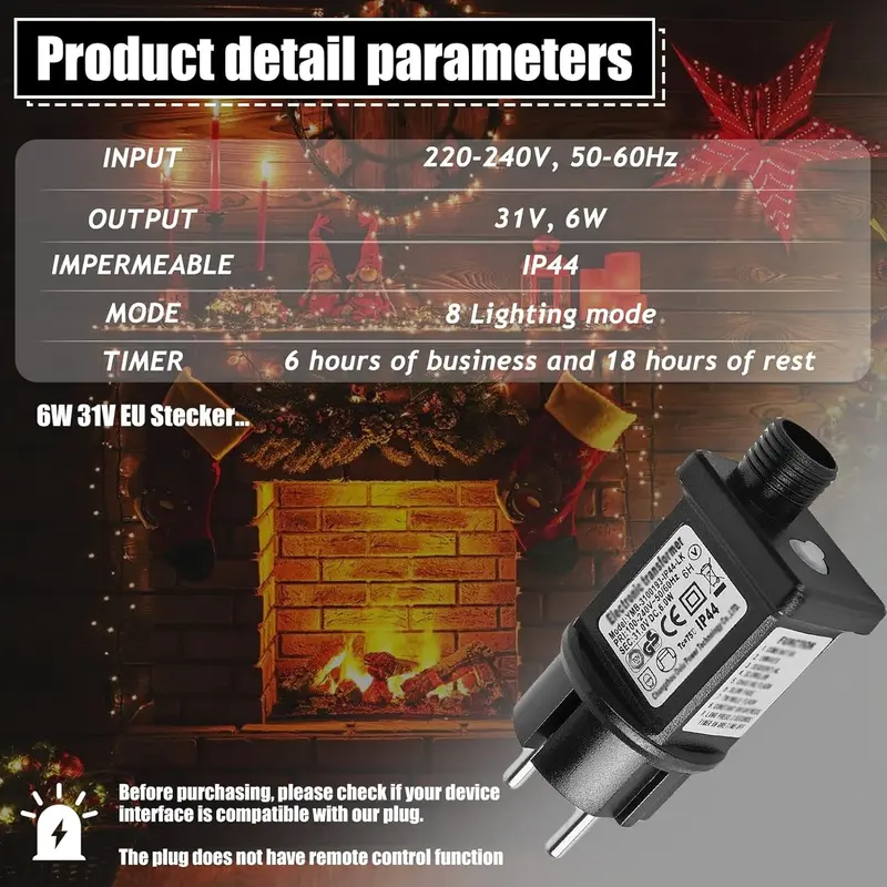 Guirlande lumineuse LED 18m avec ampoules - Neuf Outlet