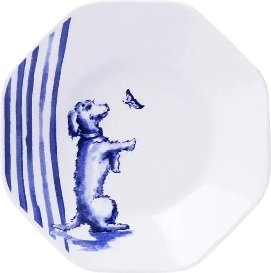 Heinen Delfts Blauw Theezakhouder Teckel Nhaan - Nieuw Outlet