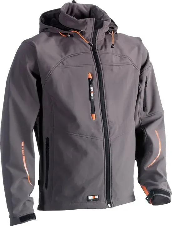 Herock Poseidon Veste de travail softshell marine L - Nouveau Outlet
