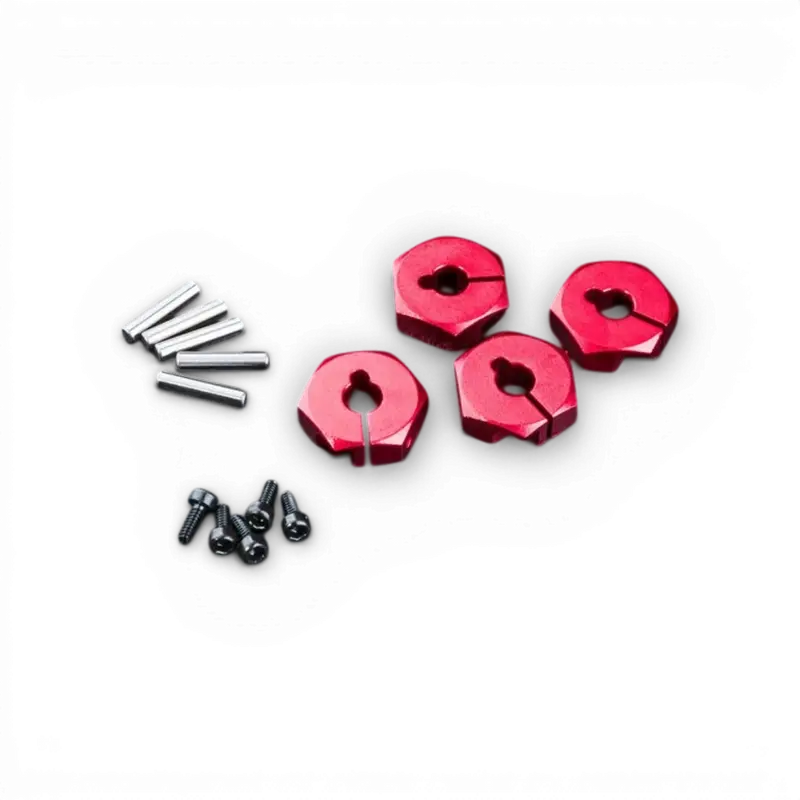 Hexagones Aluminium 4mm Rouges