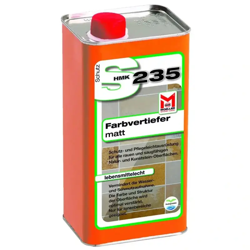 HMK S235 Intensificateur de couleur - mat 1l Scellement pierre Imprégnation pierre