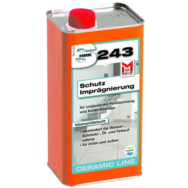 HMK S243 Imprégnation protectrice pour carreaux en grès cérame 250ml