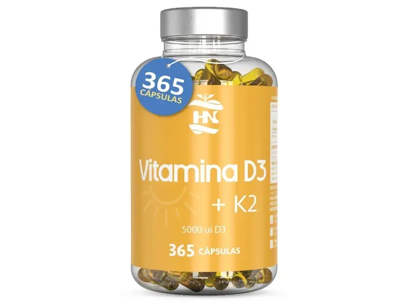 HN Vitamine D3 K2 365 gélules 5000 UI - Nouveau Outlet