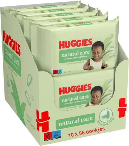 Huggies Lingettes Natural Care 10x56 - Nouveau Outlet