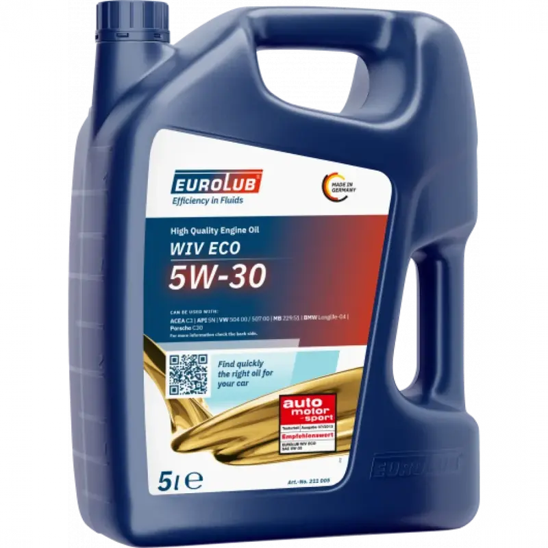 Huile moteur Eurolub Wiv Eco 5W30 5L - Nouvelle Prise