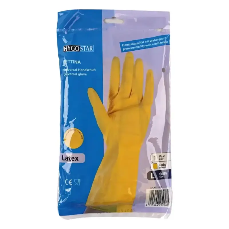 HYGOSTAR gants ménagers Bettina jaune 12 paires