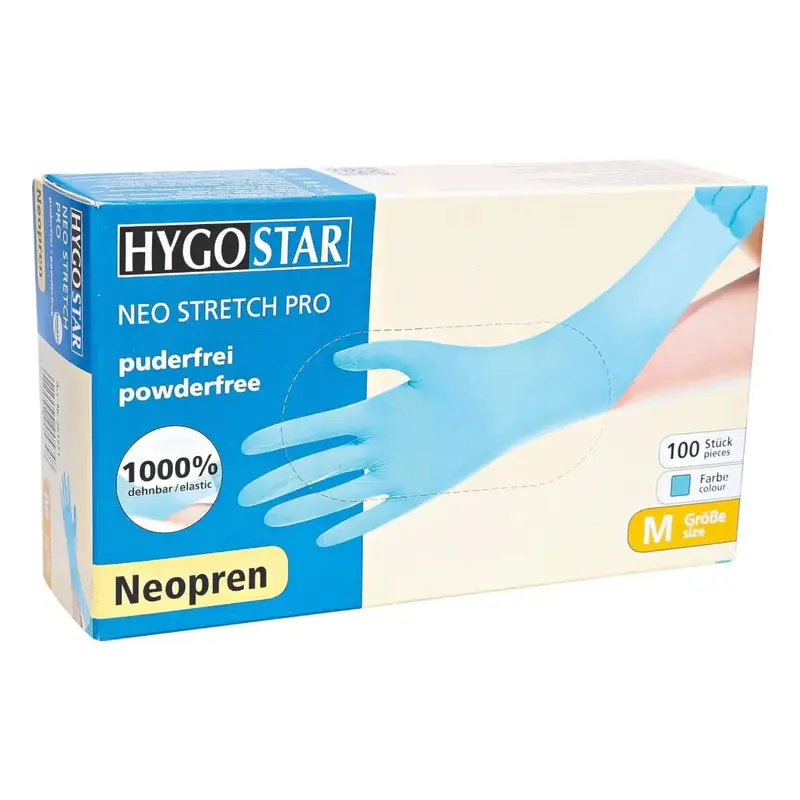 Hygostar Gants néoprène Neo Stretch Pro sans poudre turquoise