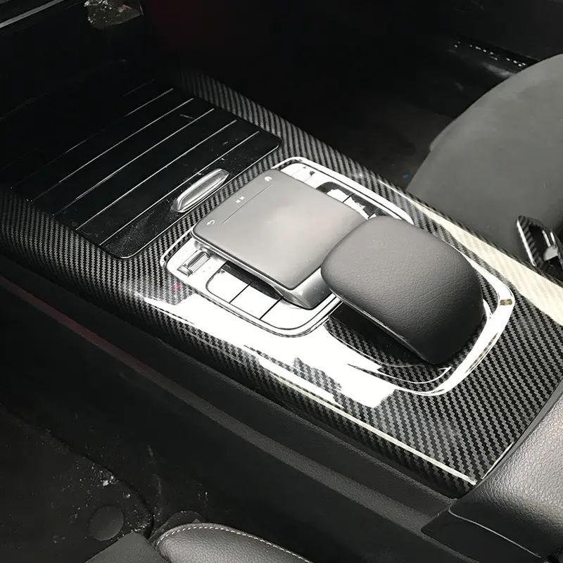 Inserts intérieurs de Portes Tableau de Bord Console Centrale Look Carbone pour Mercedes Classe A W177 et CLA C118 (2018 à 2023)
