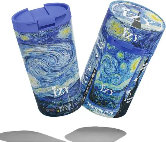IZY Bouteille isotherme Starry Night acier inoxydable 350ml - Nouveau Outlet