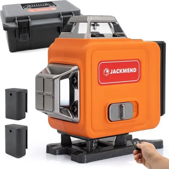 JACKMEND Laser à lignes croisées 4D 50m Rotation 360° - Nouveau Outlet