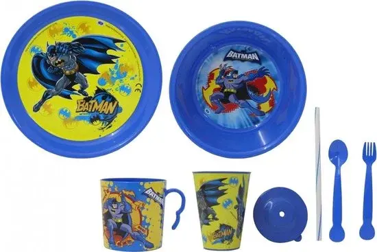 Jamara Batman Service à Vaisselle Enfants 8 pièces Jaune - Nouveau Outlet