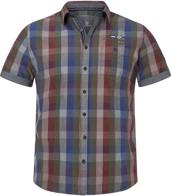 Jan Vanderstorm | Overhemd Korte Mouw Geruit | Heren | XL