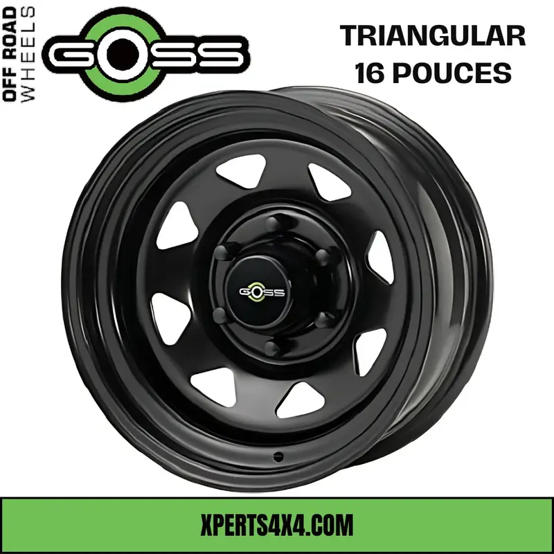 Jante Acier GOSS TRIANGULAR - 16 pouces - Black