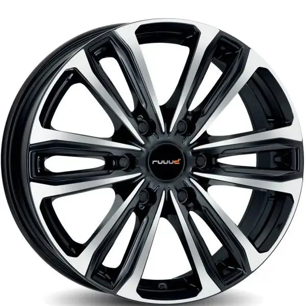 Jante Aluminium RUUUD Namur 7.5x18 6x120 ET47 CTR74.6 - Black Polished