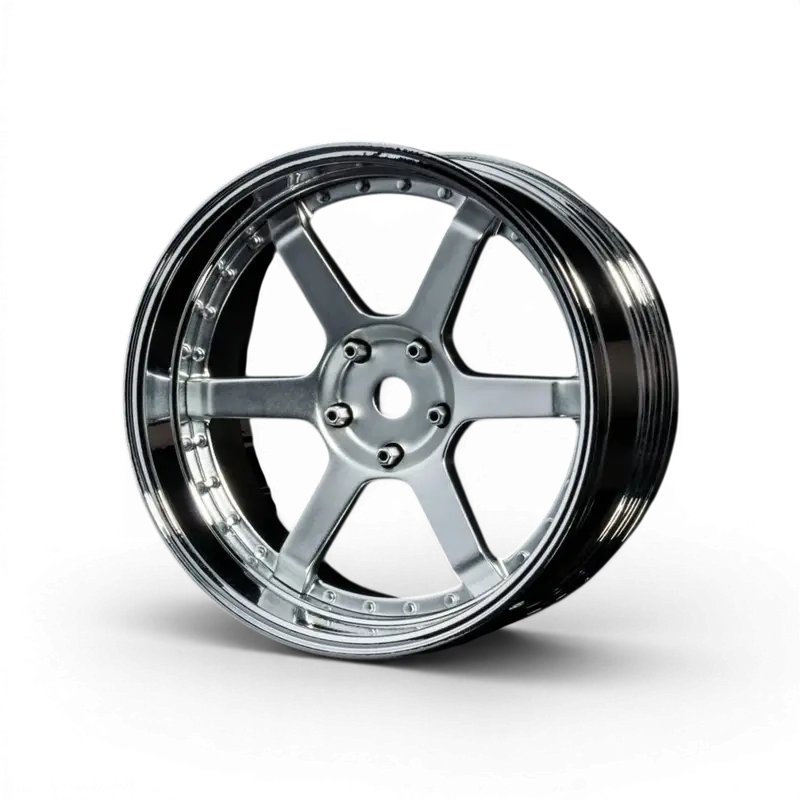 Jantes 106 Offset réglable Chrome/gris mat
