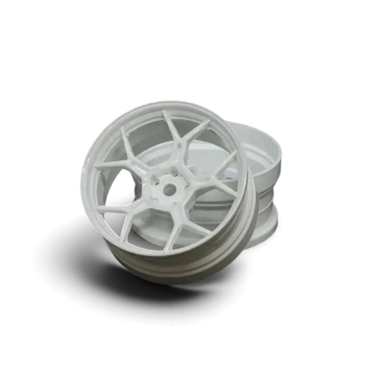 Jantes drift Feathery (2pcs) - Blanc brillant - +6mm
