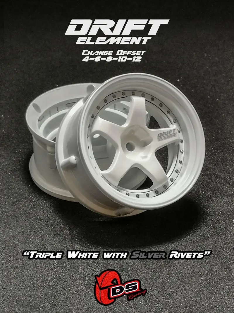 Jantes réglables Drift Element Blanches/visserie silver