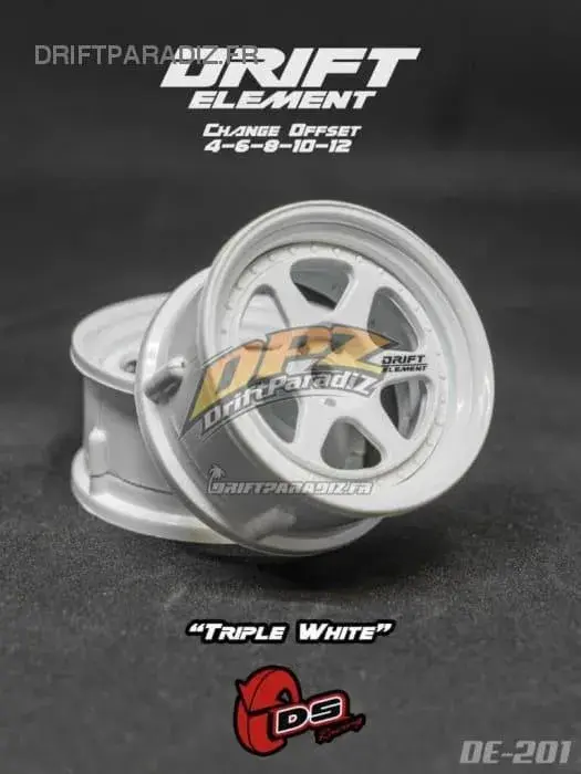 Jantes réglables Drift Element II blanches/visserie blanches