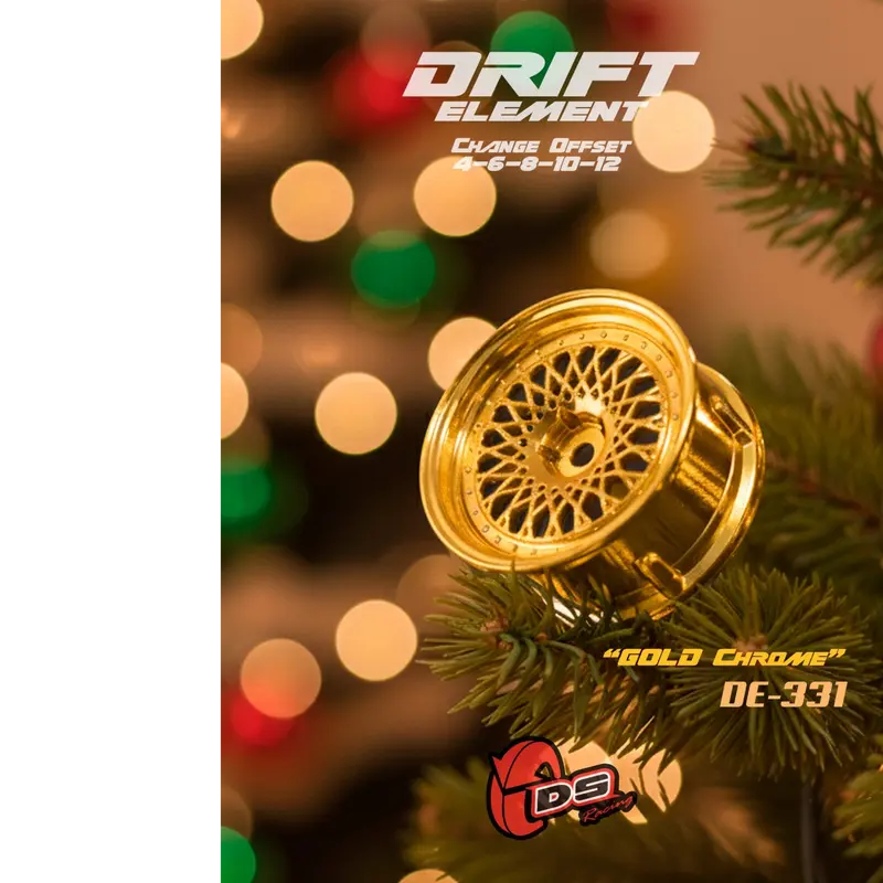 Jantes réglables Drift Element Mesh Blanches/Rivets Chrome Or