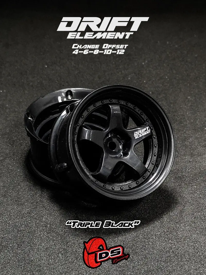 Jantes réglables Drift Element Noir/visserie noir