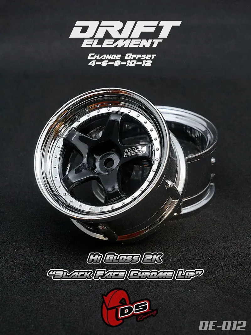 Jantes réglables Drift Elements Chromes/noires/visserie Chrome