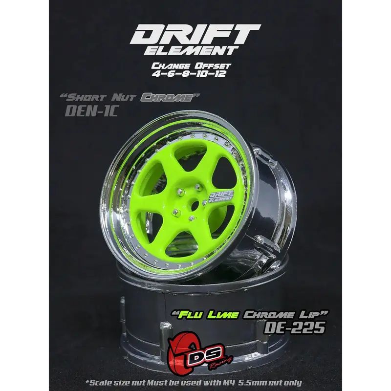 Jantes réglables Drift Elements citron/Chrome/
