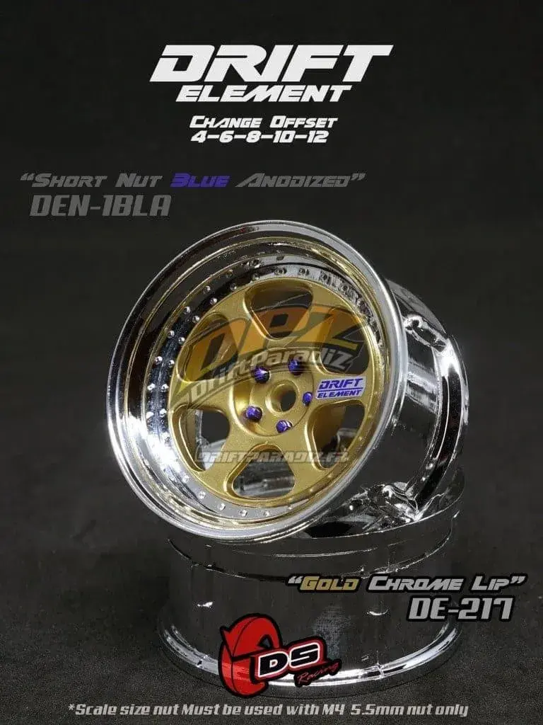Jantes réglables Drift Elements Or/Chrome/visserie Chrome