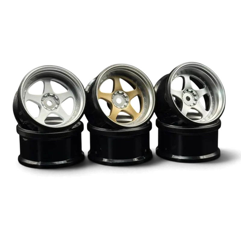 Jantes RIMS 5-STAR MULTIPIECE STYLE 1/10 gris argent offset 6 mm