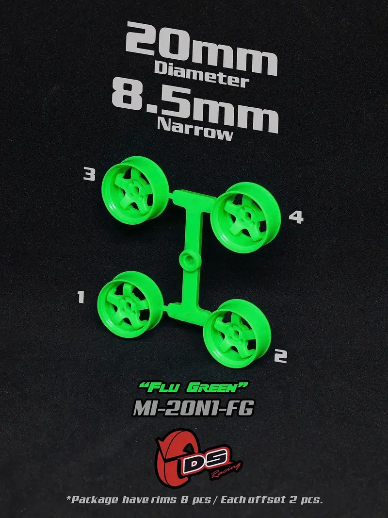 Jantes Vert Mini Z N - 20mm - 8.5mm