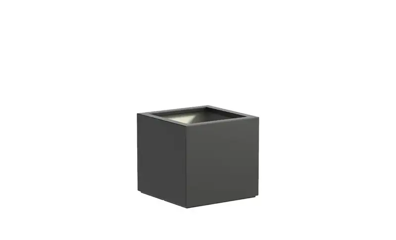 Jardinière en polyester 60x60x60 cm RAL7021 - Neuf Outlet