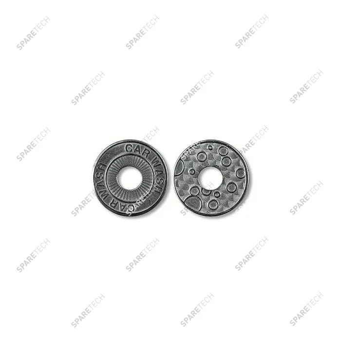 Jeton inox troué Ø20x1.85mm — trou Ø6mm — Lot de 100