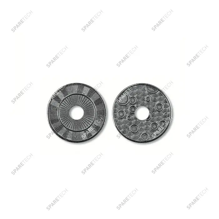 Jeton inox troué Ø24x1.85mm — trou Ø6mm — Lot de 100