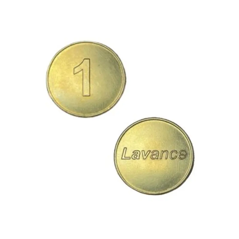 Jetons laiton 27x1.8mm pour lavage auto (lot de 100)