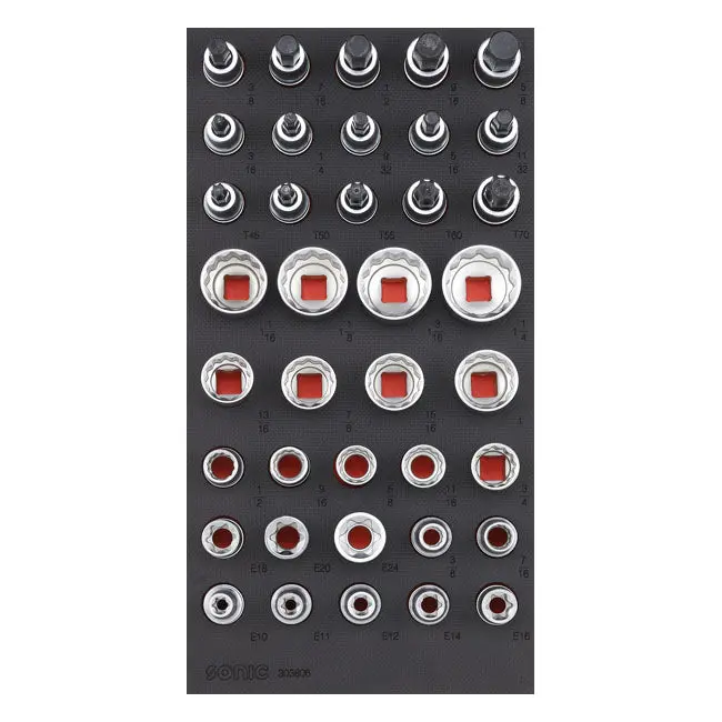 Jeu de douilles et d'embouts Sonic Drive 1/2" Tailles US