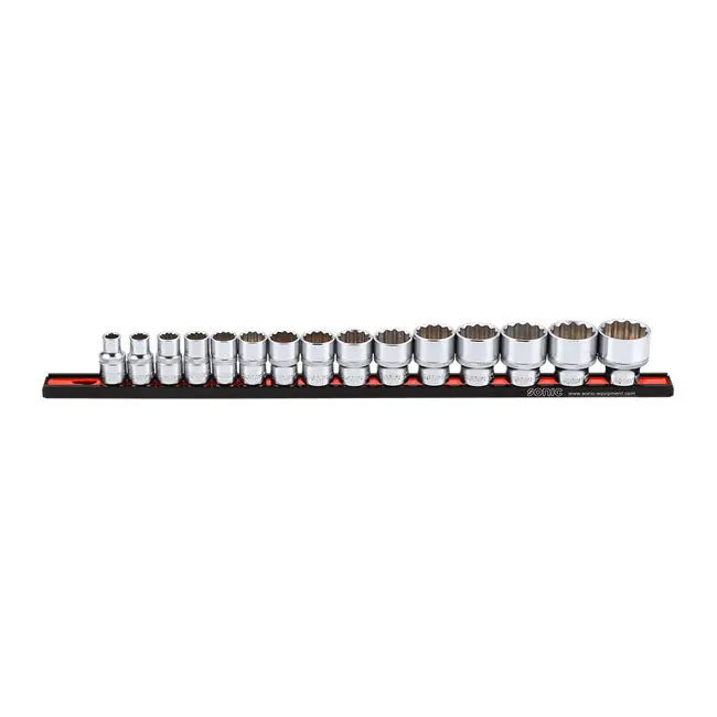 Jeu de douilles soniques pour rail 1/2" tailles US