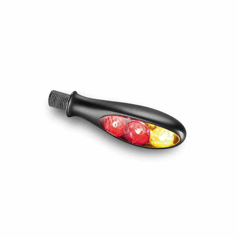 Kellermann Micro S DF Dark 3 en 1 Mini LED Feu arrière / Clignotant moto