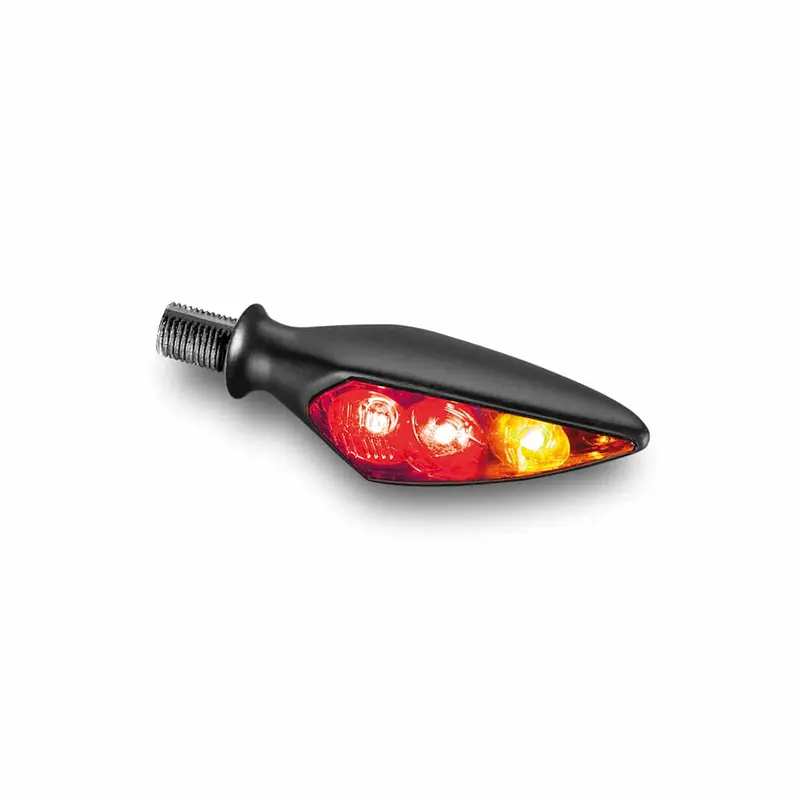 Kellermann Rhombus S DF Dark 3 en 1 Mini LED Feu arrière / clignotant moto