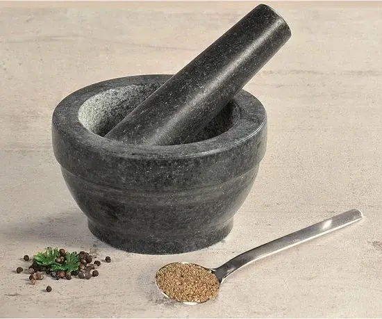 Kesper Granieten Vijzel 16 cm Grijs - Nieuw Outlet