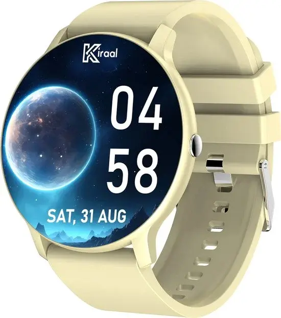 Kiraal Fit 5 Smartwatch Blauw - Nieuw Design & Health Tracking