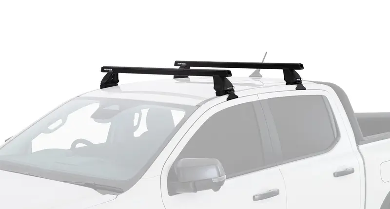 Kit 2 barres de toit Heavy Duty noire 1250mm série 2500 Ford Ranger/Raptor 2012-2022 - RHINO-RACK