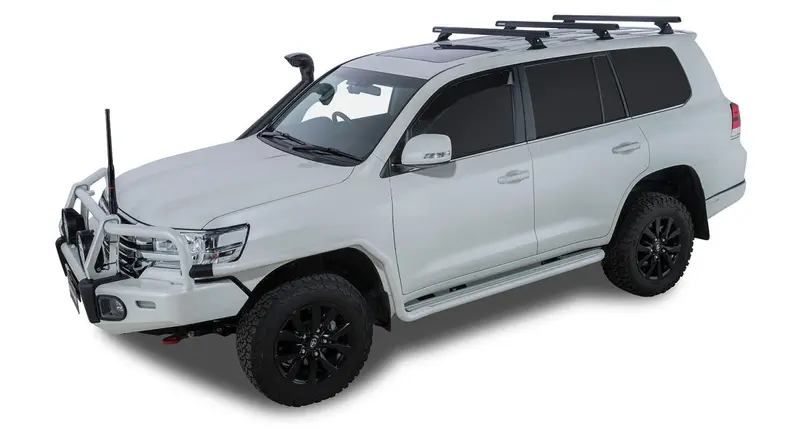 Kit 3 barres de toit noire 1375mm Heavy Duty avec pieds RCH Toyota Land Cruiser série 200 2007-2021 - RHINO-RACK