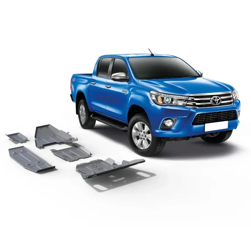 Kit 4x Protections Toyota Hilux Revo 2016-2025 - Rival4x4 - Aluminium 4mm