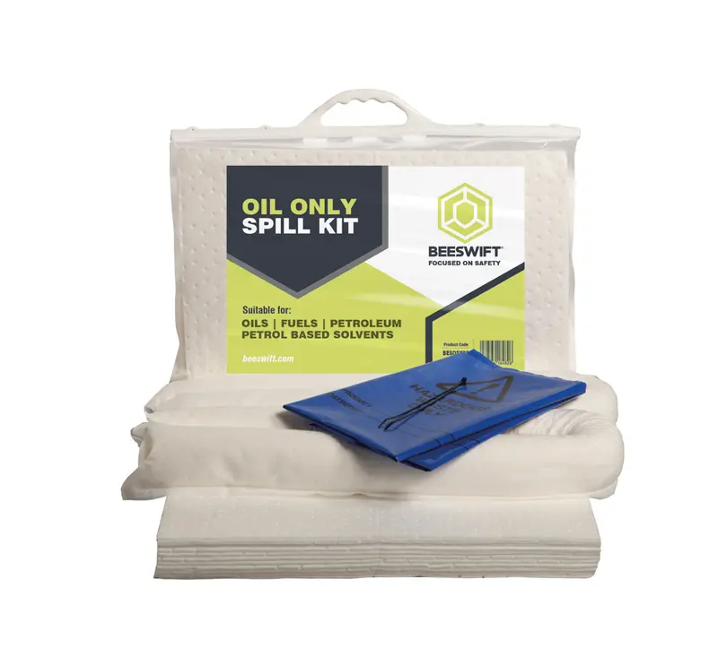 Kit anti-déversement d'huile Beeswift 20 L – Kit d'absorption d'huile – Blanc