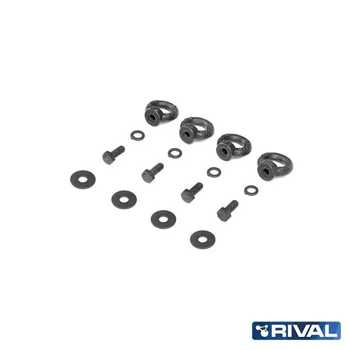 Kit de 4 anneaux d’ancrage femelles pour galerie de toit – RIVAL 4X4